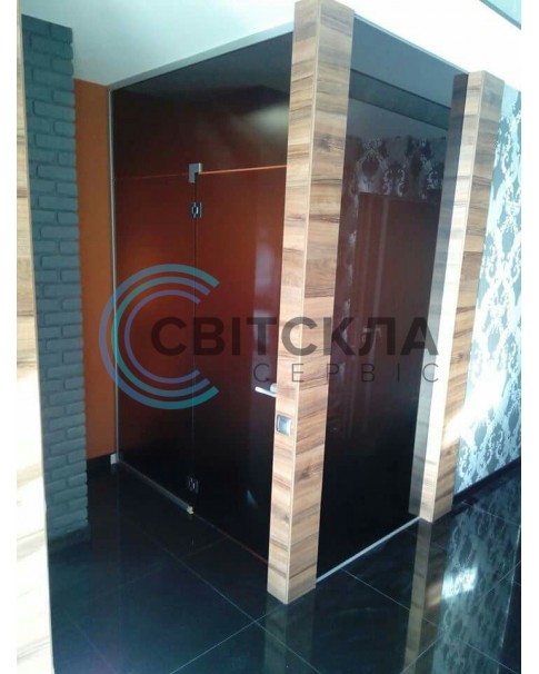 Стеклянная дверь , тонированное стекло 