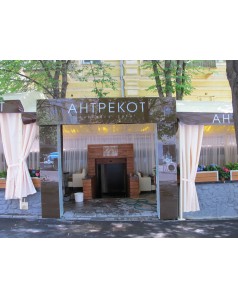 Фасад из каленого стекла 