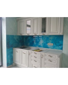 Стеклянный фартук на кухню